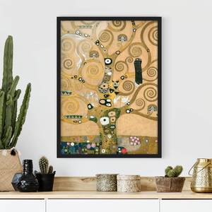 Poster cornice Klimt Albero della vita V Carta / Pino - Oro - 50 x 70 cm