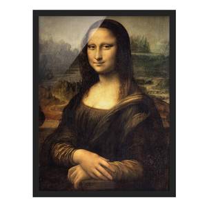 Bild Leonardo da Vinci Mona Lisa Papier / Kiefer - Grün - 70 x 100 cm