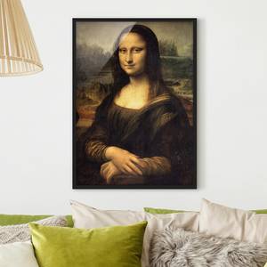 Poster con cornice Da Vinci Monna Lisa Carta / Pino - Verde - 70 x 100 cm