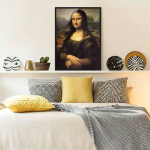 Bild Leonardo da Vinci Mona Lisa Papier / Kiefer - Grün - 70 x 100 cm