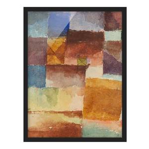 Poster con cornice Paul Klee Il deserto Carta / Pino - Marrone - 70 x 100 cm