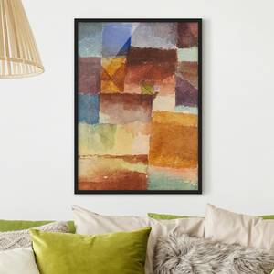 Poster con cornice Paul Klee Il deserto Carta / Pino - Marrone - 70 x 100 cm