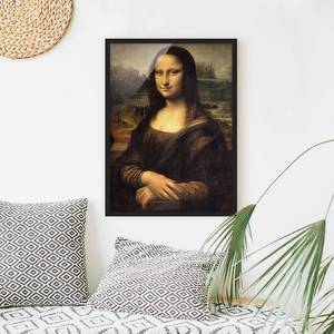 Afbeelding Leonardo da Vinci Mona Lisa papier/grenenhout - groen - 50 x 70 cm