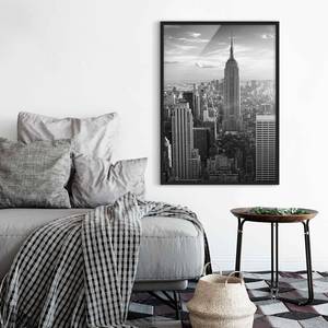 Poster e cornice Manhattan Skyline Carta / Pino - Bianco e nero - 50 x 70 cm