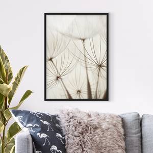 Afbeelding Zacht Gras III papier/grenenhout - wit - 70 x 100 cm