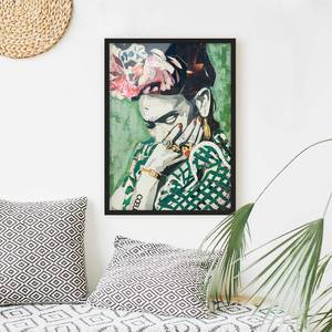 Bild Frida Kahlo Collage No.3 V Papier / Kiefer - Grün - 50 x 70 cm