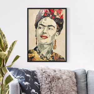 Poster e cornice Frida Collage No.2 Carta / Pino - Beige - 70 x 100 cm