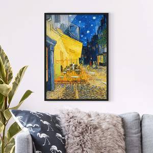 Tableau van Gogh, Terrasse de café Arles Papier / Pin - Jaune - 50 x 70 cm