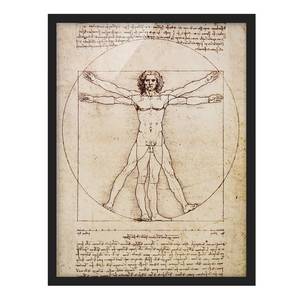 Afbeelding Da Vinci V papier/grenenhout - bruin - 50 x 70 cm