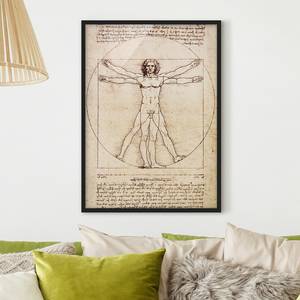 Tableau déco Da Vinci V Papier / Pin - Marron - 50 x 70 cm