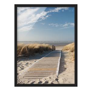 Bild Ostsee Strand I Papier / Kiefer - Beige - 70 x 100 cm