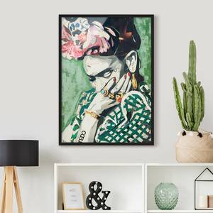 Poster e cornice Frida Collage No.3 V Carta / Pino - Verde - 70 x 100 cm