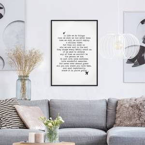 Poster e cornice In Life We Do Things Carta / Pino - Bianco - 50 x 70 cm