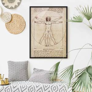 Tableau déco Da Vinci V Papier / Pin - Marron - 70 x 100 cm
