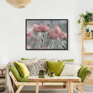 Afbeelding Pittoreske Klaprozen I papier/grenenhout - roze