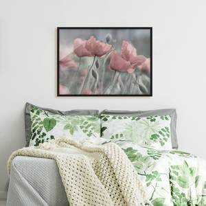 Bild Malerische Mohnblumen I Papier / Kiefer - Pink