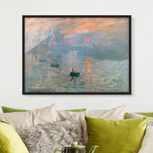 Poster con cornice Monet Impressione I Carta / Pino - Blu