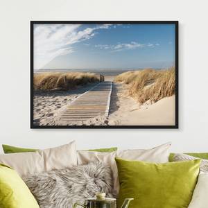 Bild Ostsee Strand I Papier / Kiefer - Beige - 100 x 70 cm