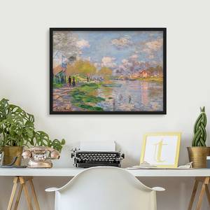 Tableau Claude Monet, La Seine I Papier / Pin - Multicolore