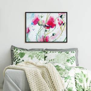 Bild Painted Poppies I Papier / Kiefer - Lila