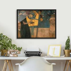 Poster con cornice Klimt La musica I Carta / Pino - Verde