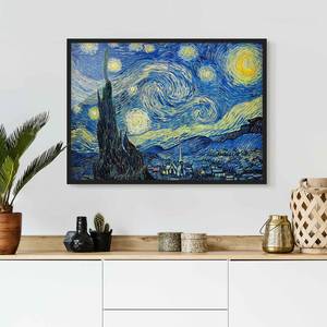 Tableau van Gogh, Nuit étoilée V Papier / Pin - Bleu