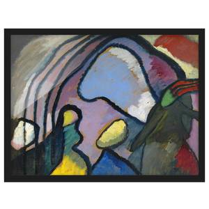 Tableau Kandinsky, Improvisation I Papier / Pin - Bleu