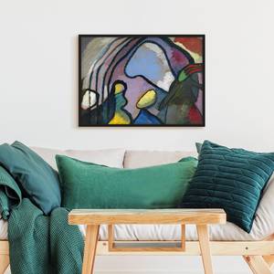Afbeelding Kandinsky Improvisation I papier/grenenhout - blauw