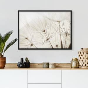 Afbeelding Zacht Gras III papier/grenenhout - wit - 100 x 70 cm