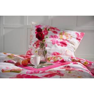 Parure de lit Nelly Coton - Rose foncé - 155 x 220 cm + oreiller 80 x 80 cm