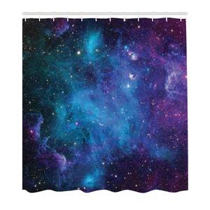 Douchegordijn Galaxy polyester - navy lila - 175 x 200 cm