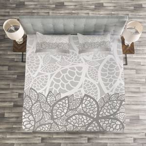 Bedsprei-set Lace polyester - grijs/wit - 264 x 220 cm