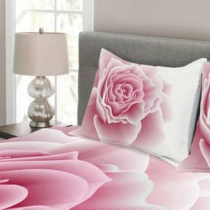 Couvre-lit Roses Polyester - Rose / Blanc - 220 x 220 cm