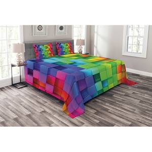 Couvre-lit Rainbow Color Polyester - Multicolore - 264 x 220 cm