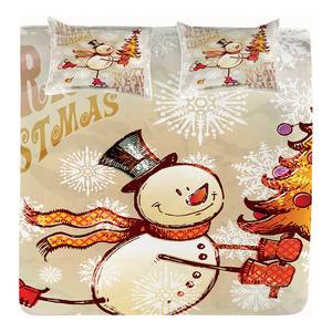 Couvre-lit Skating Happy Snowman Polyester - Multicolore - 264 x 220 cm