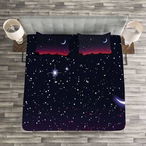 Bedsprei-set Red Sky polyester - indigo/magenta - 220 x 220 cm