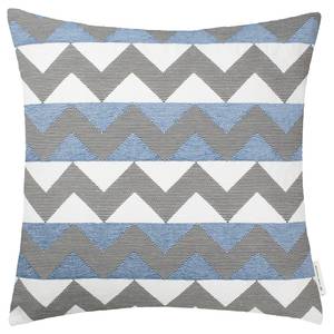 Housse de coussin Colourblock Zag Polyester / Coton - Bleu clair