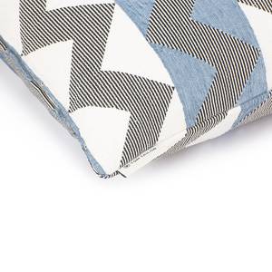 Housse de coussin Colourblock Zag Polyester / Coton - Bleu clair