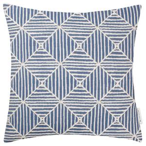 Housse de coussin Graphic Lines Coton / Polyester - Bleu