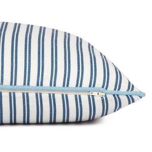 Kissenbezug Little Stripes Polyester / Baumwolle - Marineblau