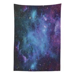 Tischdecke Galaxy Polyester Satin Mischung - Navy / Lila - 140 x 240 cm