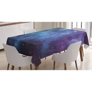 Tafelkleed Galaxy mix van polyester en satijn - navy/lila - 140 x 200 cm