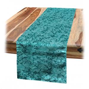 Chemin de table Ink Polyester - Turquoise - 40 x 180 cm