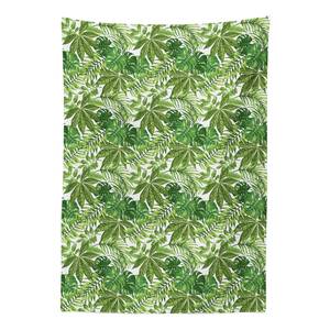 Tafelkleed Jungle Bladeren mix van polyester en satijn - groen - 140 x 200 cm