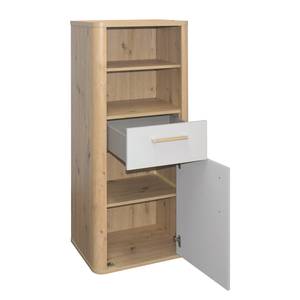 Beistellschrank Lilly Braun - Grau - Holzwerkstoff - 55 x 128 x 41 cm