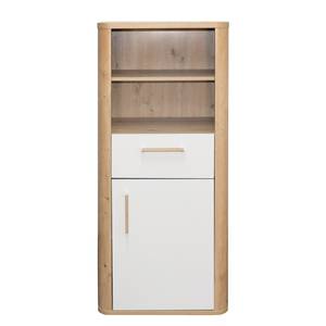 Beistellschrank Lilly Braun - Grau - Holzwerkstoff - 55 x 128 x 41 cm