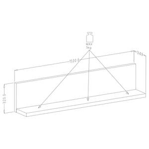 Woonwand Littor (3-delig) Eikenhouten look/Antracietkleurig