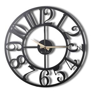 Horloge murale Lodrino Aluminium - Noir