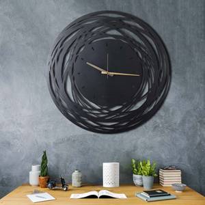 Horloge murale Lombez Aluminium - Noir