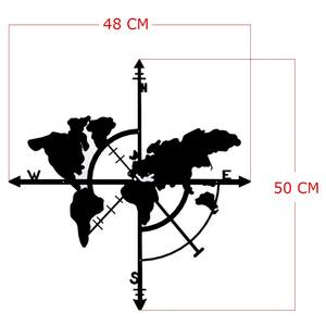 Metalen afbeelding Lüdenscheid aluminium - zwart - 48 cm x 50 cm